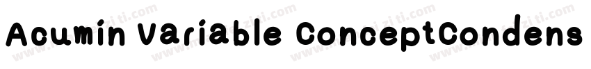 Acumin Variable ConceptCondensed Ul字体转换